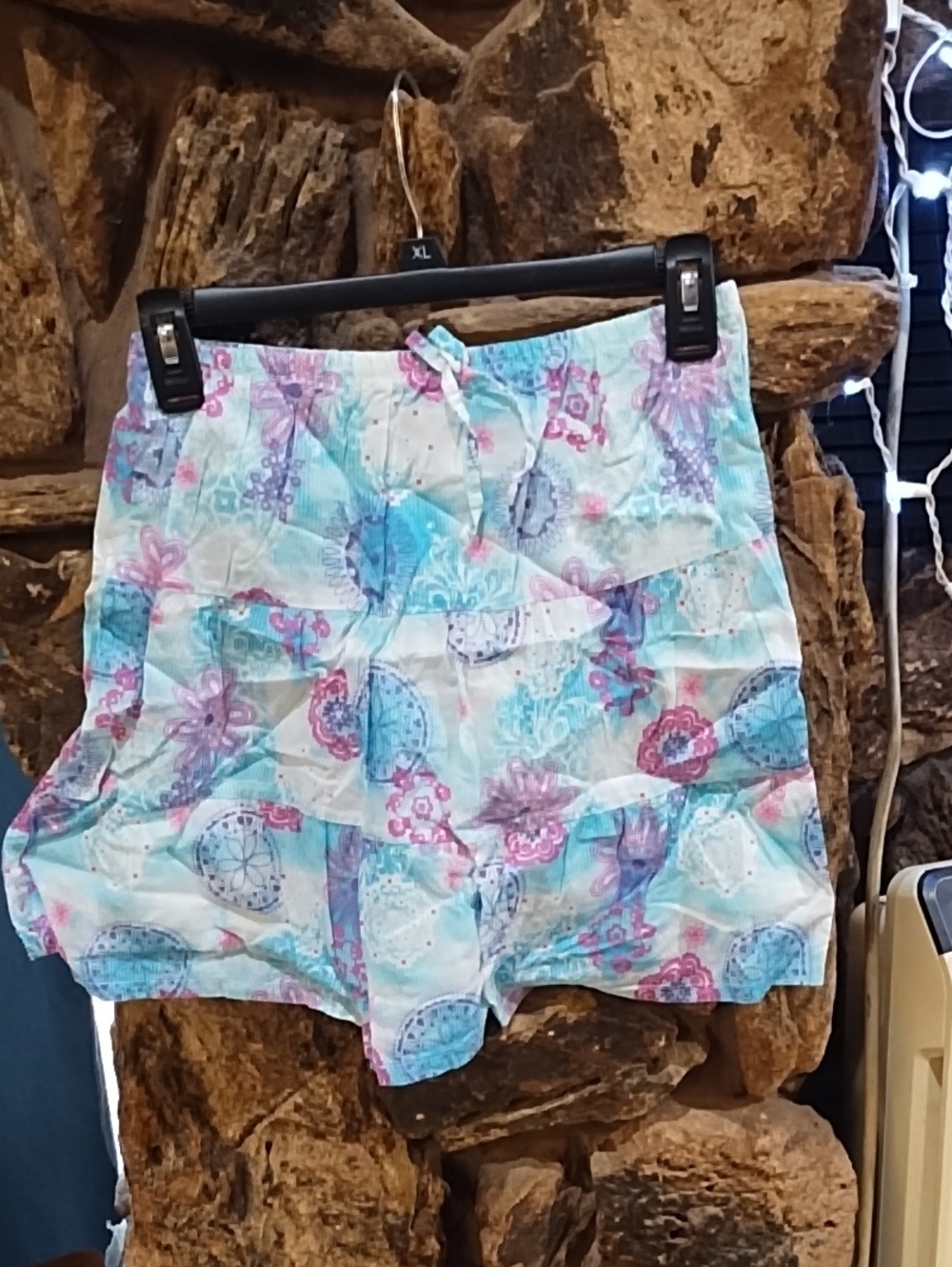 Energie Light Blue & Pink Floral Tiered Girls Skirt